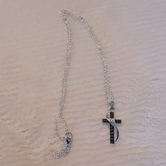 Sale MC Thai Sterling Silver CZ Crystal Cross - Picture 2 of 6